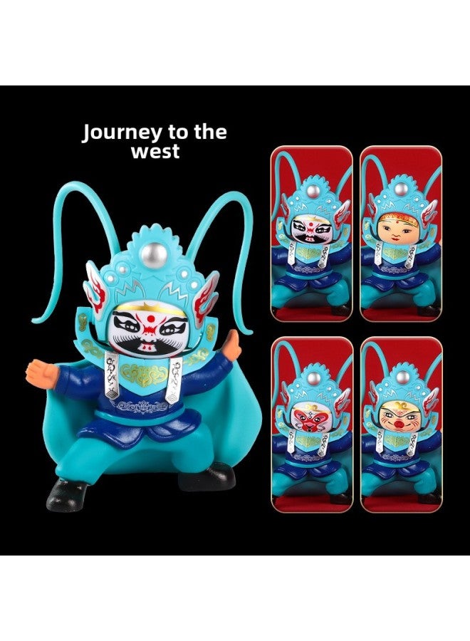 Tiktok Sichuan Opera Face-changing Doll Facial Makeup Special Decoration Doll Face-changing Tourist Souvenir Gift Direct Supply-Color:1819 Flower Panda Purple ]-Height:16cm - Image 4