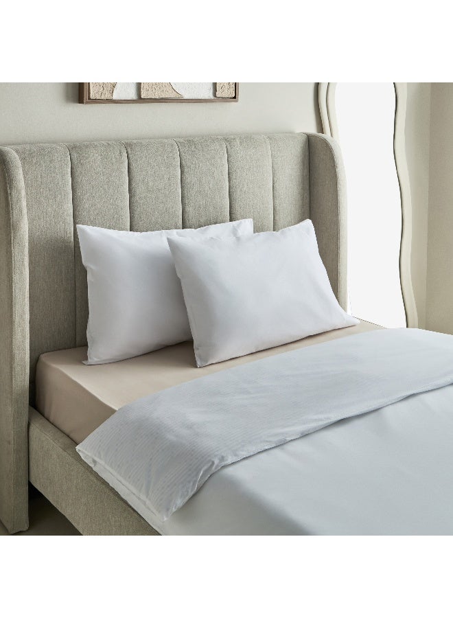 Home Box Purely-percale 2-Piece 300TC Percale Single Duvet Quilt Cover Set 200 x 135 cm - Image 1