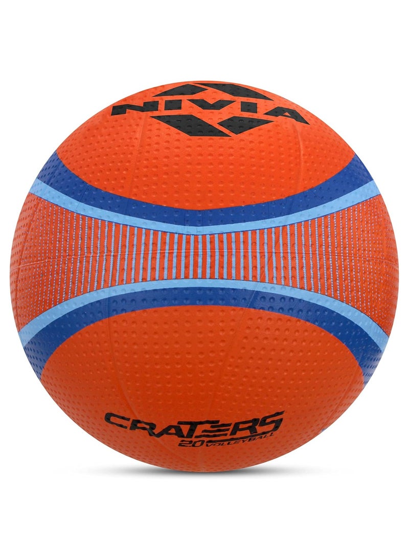 Nivia - Craters Molded Volleyball | Size: 4 | Material: Rubber Moulded Volleyball | Panels 18 |for Indoor & Outdoor | Recommended for Training & Beginner | Inflation Needle - Image 1