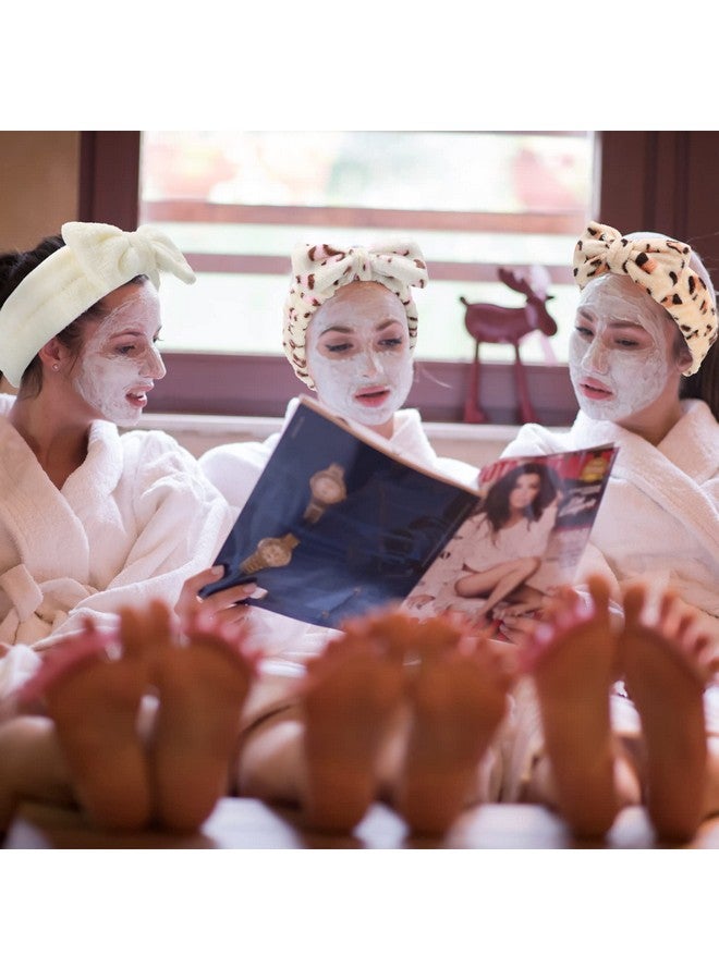 Giegxin 48 Pieces Spa Headband Bulk Bow Hair Band Facial Makeup Headbands Fluffy Plush Headband for Women Washing Face Spa Shower Cleansing (Cute Pattern) - Image 5