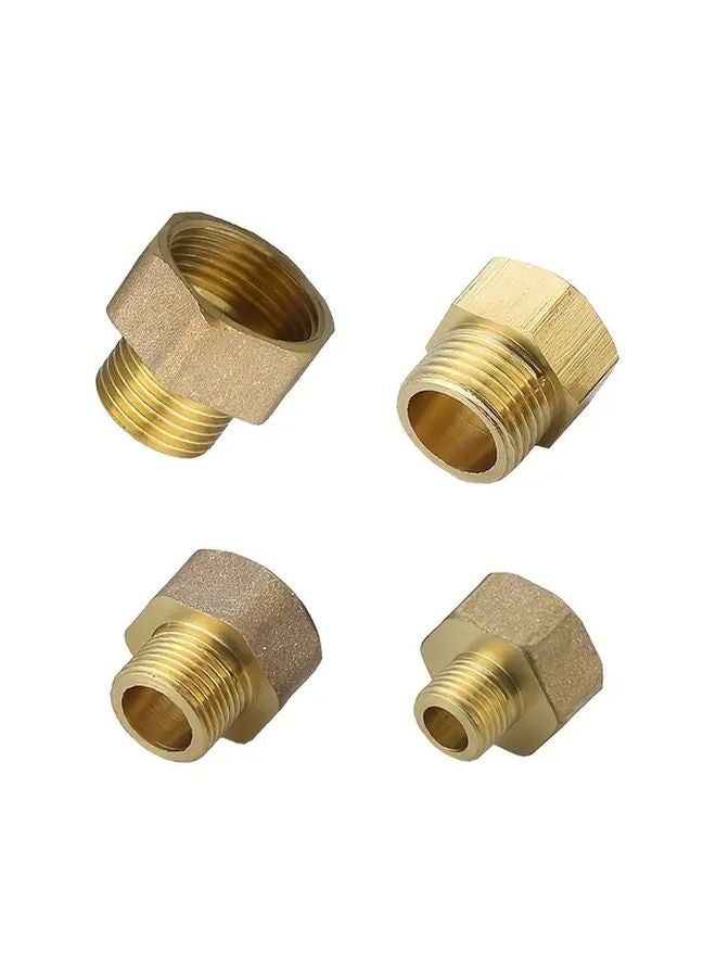 مقبس أنبوب نحاسي 1/2 أنثى إلى 3/8 ذكر محول سداسي الخيوط - Image 2