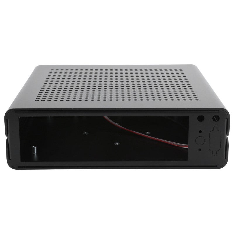 علبة كمبيوتر مكتبية من الألومنيوم تدعم اللوحة الأم بتنسيق Mini-ITX، هيكل كامل من الألومنيوم بملمس مؤكسد - هيكل HTPC للتركيب الأفقي والعمودي وعلى الحائط، مناسب لغرفة المعيشة واللافتات الرقمية. - Image 5