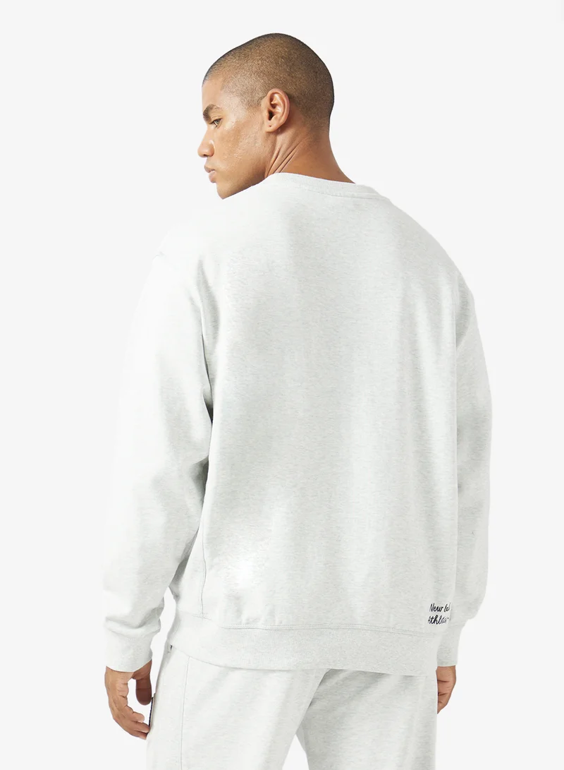 New Balance ASH HEATHER (AHH) Varsity Old English Sweatshirt for Men | Best Price UAE