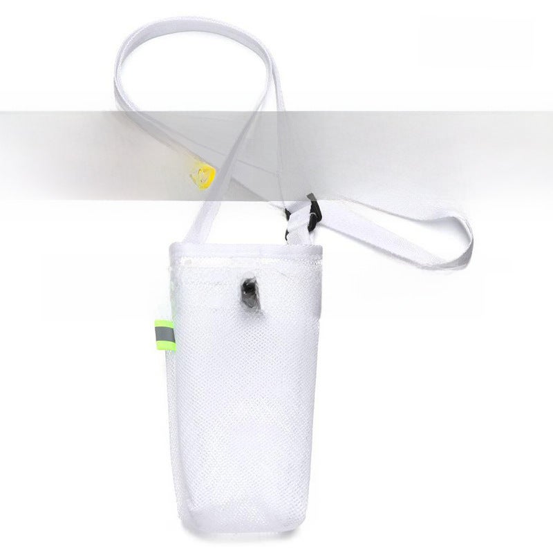 Insulated Cup Sleeve Mesh Pouch White Medium 