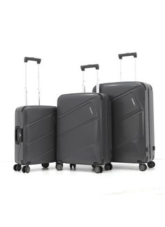 SONADA Hardshell Luggage Trolley Bag 3 Pieces Set,Grey (S-20",M-24",L-28")  - Image 1