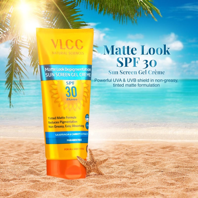 VLCC Matte Depigmentation Look Spf 30 50g Sun Screen Gel Cream Matte Oil Free Sunscreen Non Greasy Sun Protection Long Lasting Tinted Sunscreen Helps Reduce Pigmentation and Dark Spots - Image 2
