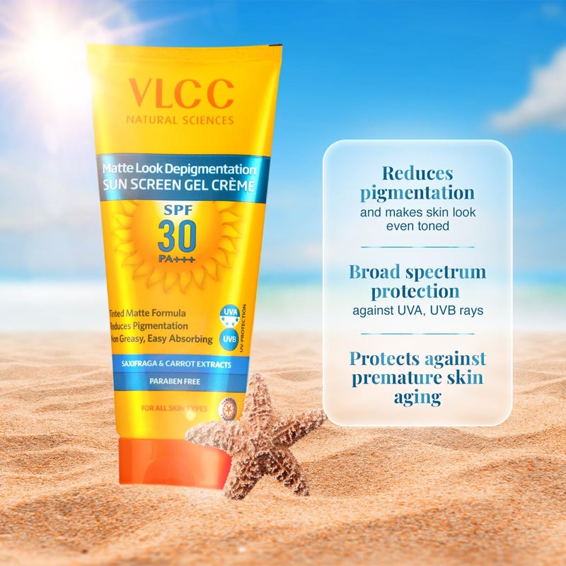 VLCC Matte Depigmentation Look Spf 30 50g Sun Screen Gel Cream Matte Oil Free Sunscreen Non Greasy Sun Protection Long Lasting Tinted Sunscreen Helps Reduce Pigmentation and Dark Spots - Image 5