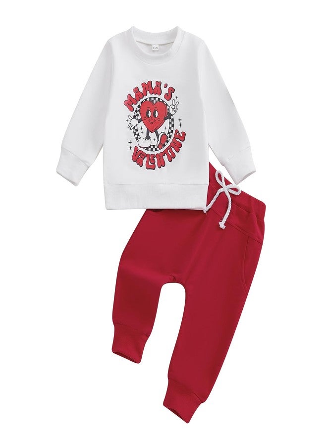 Thorn Tree Toddler Boys Girls Clothes Mama's Valentiens Sweatshirt Long Pants Spring Winter Unisex Baby Outfits - Image 1