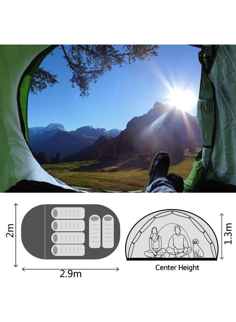 Crystal Automatic Pop Up Instant Camping Tent | Easy Setup Lightweight 4-5  Person Tent with UV Protection Compact Travel Tent - Image 4