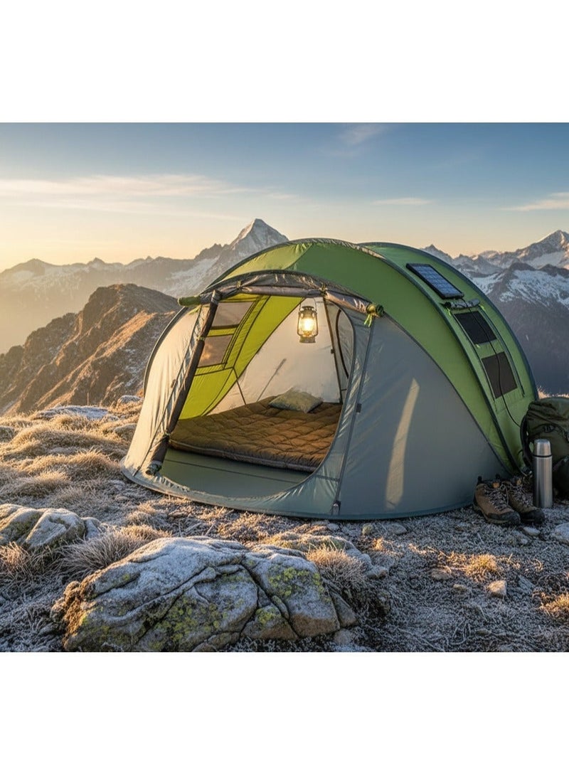 Crystal Automatic Pop Up Instant Camping Tent | Easy Setup Lightweight 4-5  Person Tent with UV Protection Compact Travel Tent - Image 2