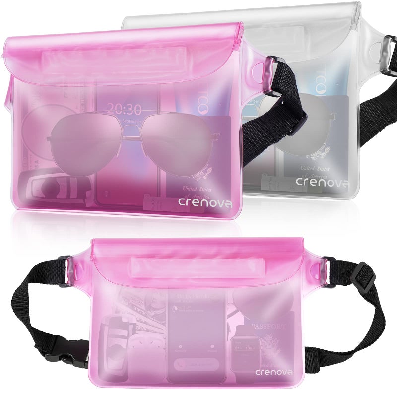 Crenova Waterproof Fanny Packs for Women, Sandproof Dry Bag for Beach, Water proof Pouch for Phone Passport Purse, Floating Waterproof Bags for Cruise Travel Water Park Boating Fishing Diving Surfing Kayaking - Image 1