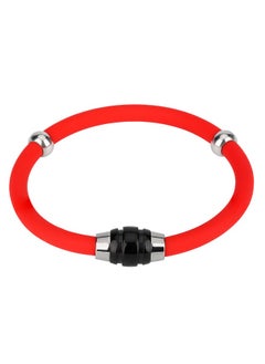 Black Ring - Red Silicone Men's 20.5CM