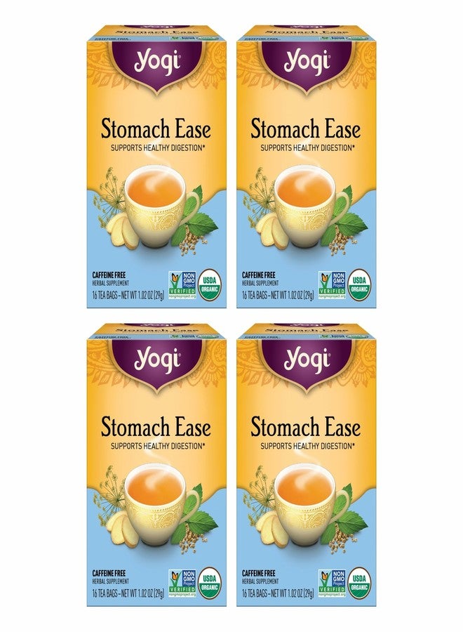 Yogi Tea Stomach Ease - 16 Bags per Pack (4 Packs) - Digestive Tea to Help Soothe & Calm the Stomach - Includes Licorice, Fennel, Ginger, Peppermint & More - Image 1