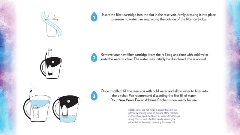 New Wave Enviro Alkaline Water Filter Pitcher, Great for Coffee & Tea, BPA Free Fridge Friendly Design, 3.5 Liter Capacity with Integrated Handle, Black Color - Image 4