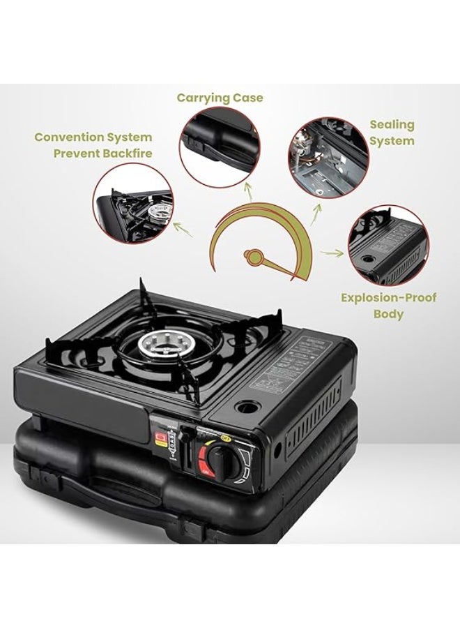 جو تو كامبس موقد التخييم – موقد محمول أسود للطهي الخارجي ورحلات التخييم - Image 4