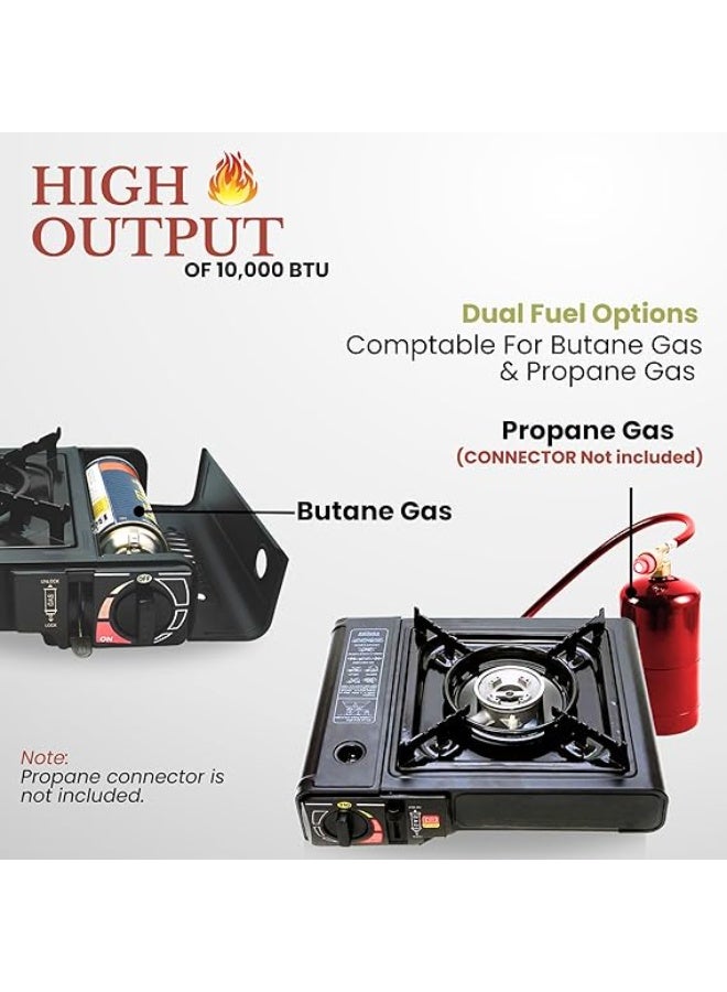 جو تو كامبس موقد التخييم – موقد محمول أسود للطهي الخارجي ورحلات التخييم - Image 3