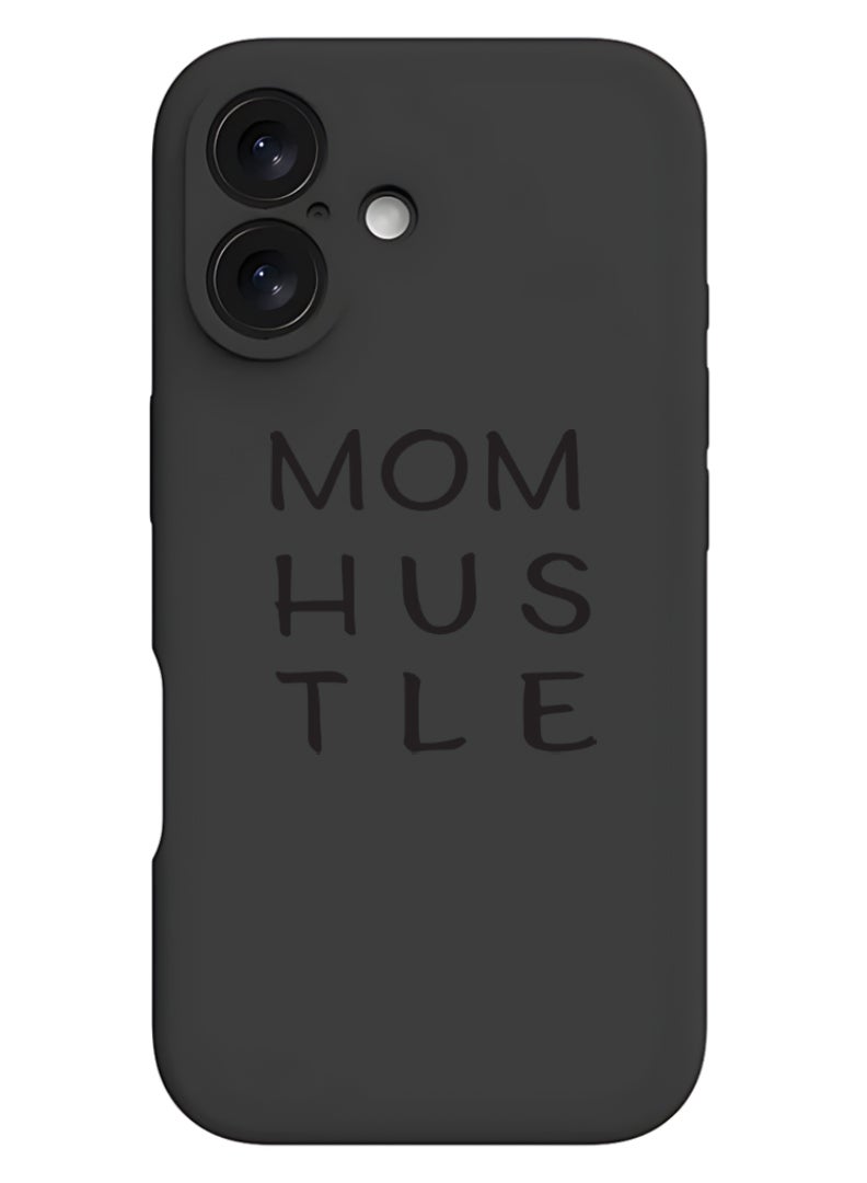 Theodor iPhone 16 Black Protective Slim Fit Case Liquid Silicone Cover with Full Body Protection Anti-Scratch Shockproof Case For iPhone - Mom Hustle - Image 1