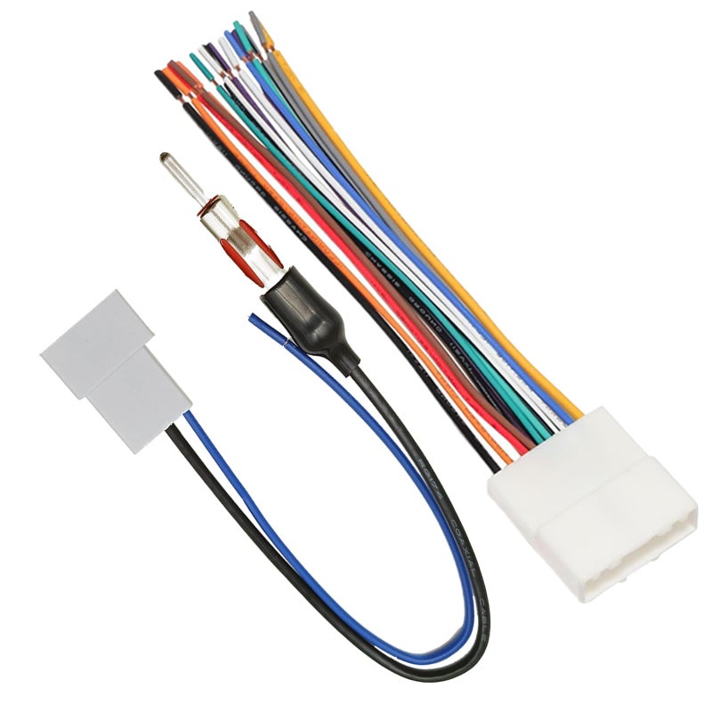 BSAMZO Radio Wiring Harness Connector - Replacement for Nissan 2007-2019/Infiniti 2008-2013/Subaru 2008-2013 Antenna Adapter Cable Connector W/Steering Wheel Switch Control Wire + Stereo Antenna Adapter - Image 1
