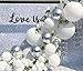 KALOR 10 Pcs 22 Inch White Mylar Balloons Large 4D Giant Round Foil Balloon Big Mirror Metallic Balloons for Birthday Party Baby Shower Gender Reveal Supplies - Image 4