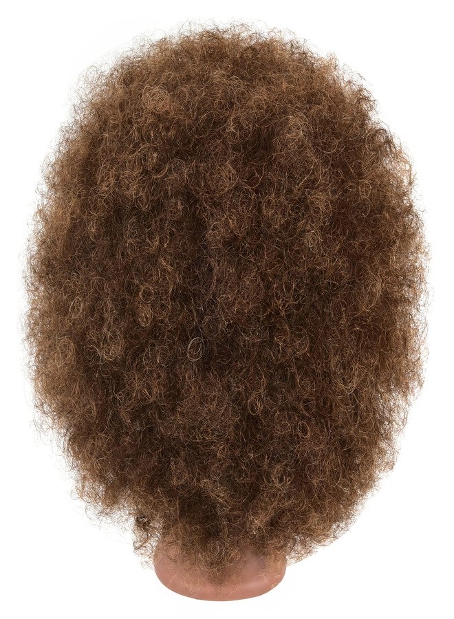 QACIEH Afro Kinky Curly Real 100% Human Hair Mannequin Head with Stand for Hairdresser Practice Cosmetology Manikin Doll Training Head Braiding Styling Cutting Updos - Image 3