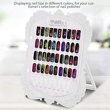 ANGGREK Plastic 48 Colors Nail Art Display Stand Nail Polish Gel Card Nail Practice Manicure Tool Practice Stand Display Stan  - Image 4