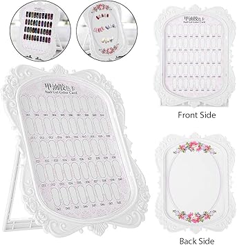 ANGGREK Plastic 48 Colors Nail Art Display Stand Nail Polish Gel Card Nail Practice Manicure Tool Practice Stand Display Stan  - Image 5