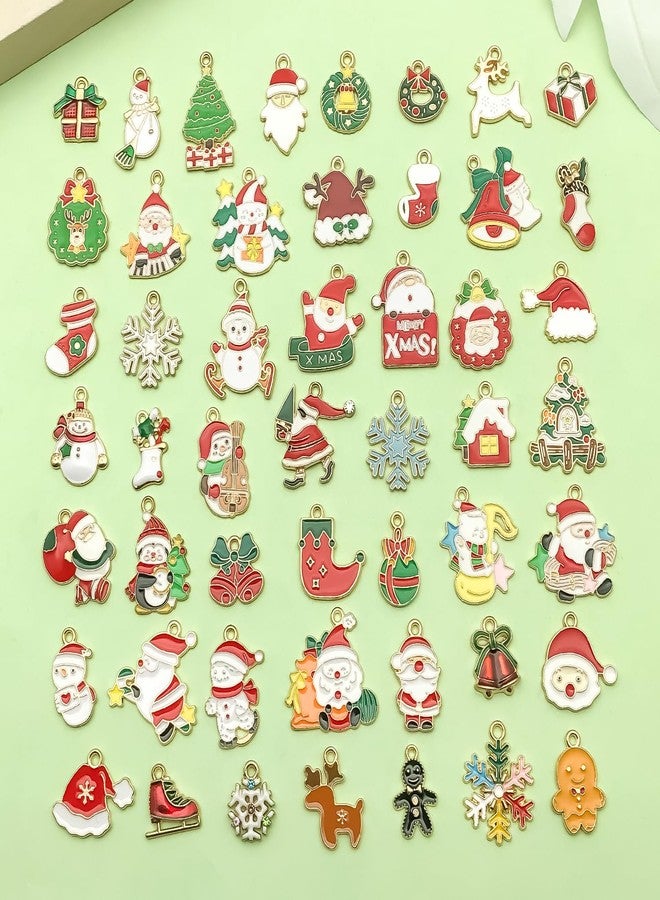WOCRAFT 100pcs Assorted Enamel Christmas Bracelet Charms for Jewelry Making DIY Necklace Bracelet Keychain Crafting Charms Kit Crafts (SN936) - Image 3