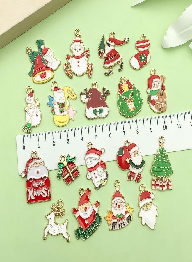 WOCRAFT 100pcs Assorted Enamel Christmas Bracelet Charms for Jewelry Making DIY Necklace Bracelet Keychain Crafting Charms Kit Crafts (SN936) - Image 2