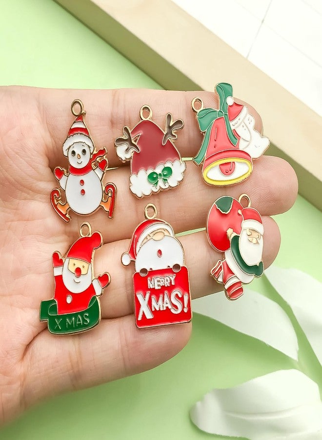 WOCRAFT 100pcs Assorted Enamel Christmas Bracelet Charms for Jewelry Making DIY Necklace Bracelet Keychain Crafting Charms Kit Crafts (SN936) - Image 5