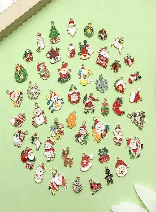 WOCRAFT 100pcs Assorted Enamel Christmas Bracelet Charms for Jewelry Making DIY Necklace Bracelet Keychain Crafting Charms Kit Crafts (SN936) - Image 4