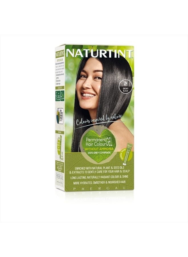NATURTINT Permanent Hair Color - 1N Ebony Black 1 Box  - Image 1
