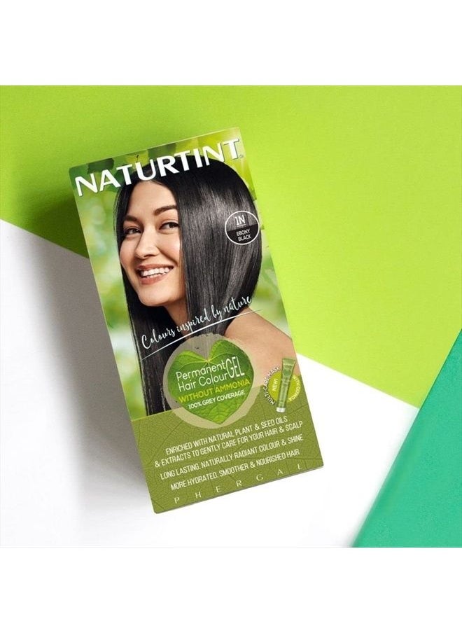 NATURTINT Permanent Hair Color - 1N Ebony Black 1 Box  - Image 2