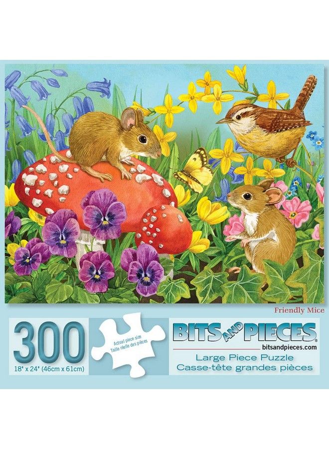 Bits and Pieces Value Set Of 2 300 Large Piece Jigsaw Puzzles For Adults 300 Pc ‘Bunnies’ & ‘Mice’ Jigsaws By Artist Jane Maday 18" X 24" - Image 5