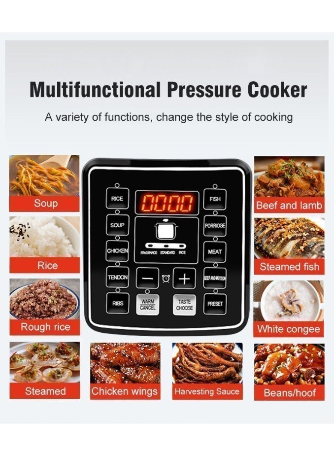 SILVER CREST Smart Pot Essentials 1050W, 6L, 10 In 1 Electric Pressure Cooker, Slow Cooker,Rice Cooker, Steamer, Sauté Pot & More, 10 Smart Programs, 2-Year Warranty - Image 5