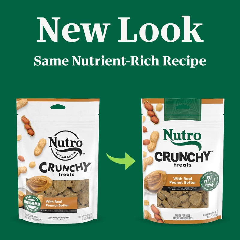 Nutro Crunchy Dog Treats with Real Peanut Butter, 10 oz. Bag - Image 2