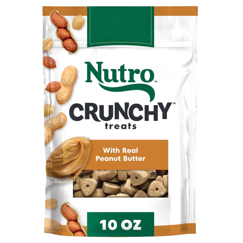 Nutro Crunchy Dog Treats with Real Peanut Butter, 10 oz. Bag - Image 1