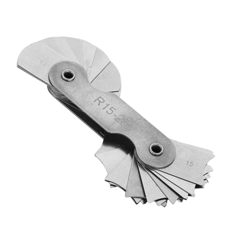 Stainless Steel Radius Fillet Gauge External Internal Concave Convex Measuring Tool (R15-25MM) - Image 3