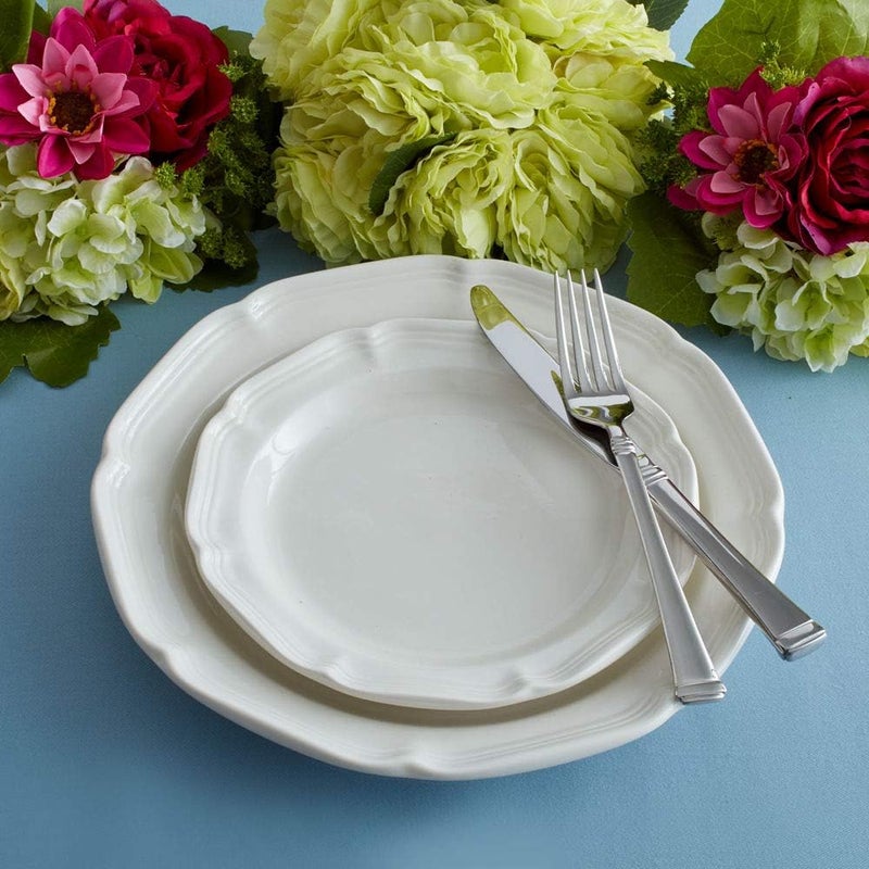 Mikasa French Country Dinner Plate 1075 White  F9000201 - Image 2