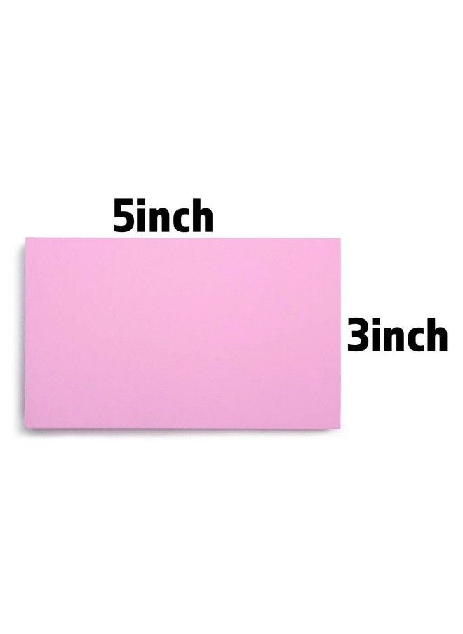 PPAPPAPPIYO Set Of 50 3X5 Color Blank Index Cards 180Gsm (Pink)  - Image 3