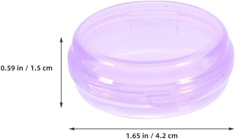 Small Pill Organizer 3pcs Set Round Portable Medicine Storage Case Travel Organizer Purple Compact Daily Pill Box for Tablets and Supplements - Image 2