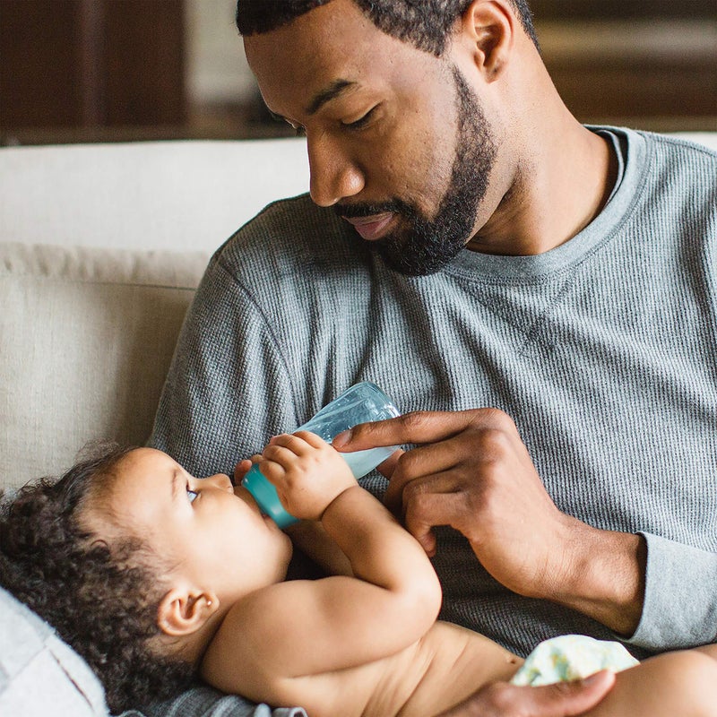 Evenflo Feeding زجاجات إيفنفلوا للتغذية الكلاسيكية الملونة بلاستيك ذات عنق قياسي للرضع، وردي/لافندر/أخضر مائل إلى الأزرق، 8 أونصات (عبوة من 12) - Image 4
