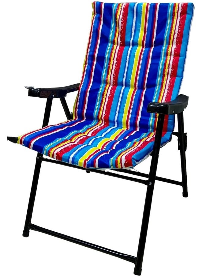 GO2CAMPS Foldable Camping Chair Cusion | Beach Chair Lightweight | Camping Chair With Cusion | Beach Chair | Heavy Quality Picnic Chair | Travel chair | Outdoor Chair | Arabic Sadu Chair  - Image 1
