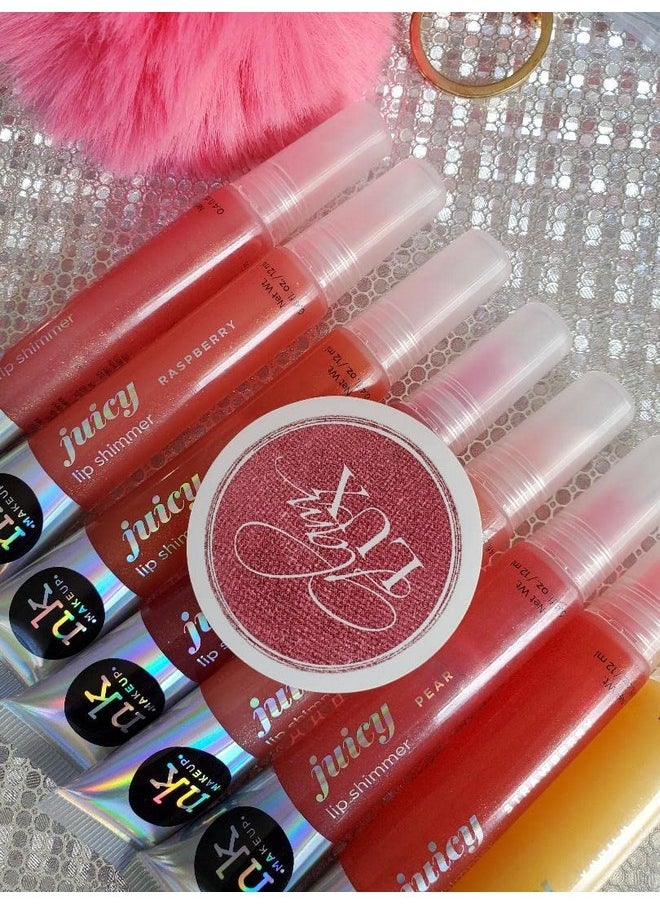 Glam Lux طقم جل شفاه نيكا ك يوبيسي مع ٨ لامعات شفاه ومفتاح هدايا للخالات والنساء والفتيات والمراهقات والأمهات  - Image 5