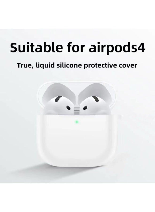 Generic - Airpods4 Protective Cover Apple 4 Generation Wireless Bluetooth Headset Silicone Solid Color Earphone Case-Color:Green-Applicable Models:Airpods 4th Generation - Image 1