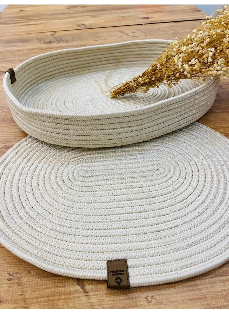 BDZ Deri BDZ Leather Jute Wicker American Service Oval Subpla 2-Piece