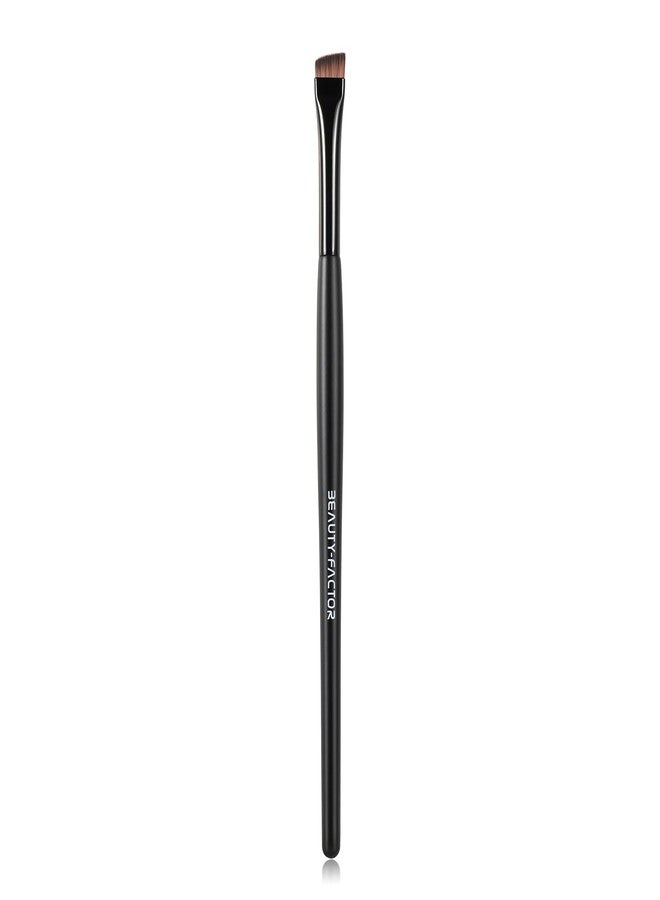 BEAUTYFACTOR Eyebrow Brush for Groomed Brows - Professional Angled Brush and Spoolie for Precise Application, Blending, and Shaping of Brow Pencils, Powders, and Gels - Ideal for Natural or Defined Brow Looks - Image 1
