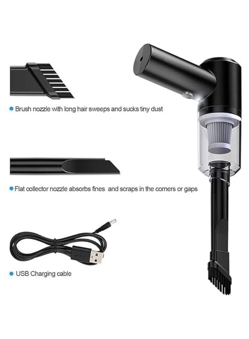 Portable High-Power 3-in-1 Vacuum Cleaner USB Rechargeable, Wireless Handheld Vacuum Cleaner with Built-in LED Light, Suitable for Home, Car, and Kitchen Wet and Dry Cleaning - Image 5
