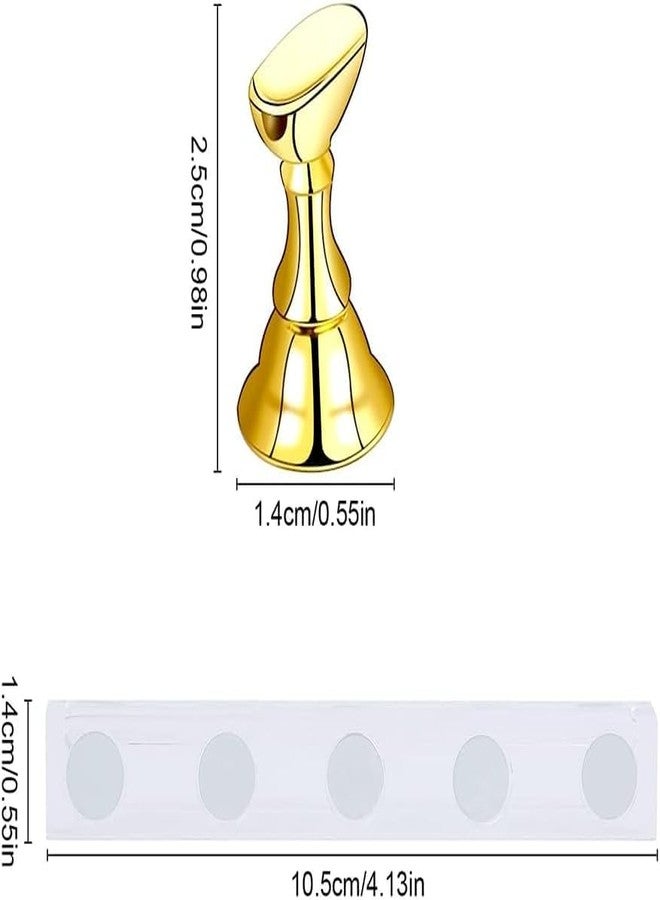 NAILWIND Acrylic Nail Display Stand Tip Holder Magnetic Nail Practice Stand Fingernail DIY Nail Art Stand for False Tip Salon and Home (BLACK, 1 - SET) - Image 4