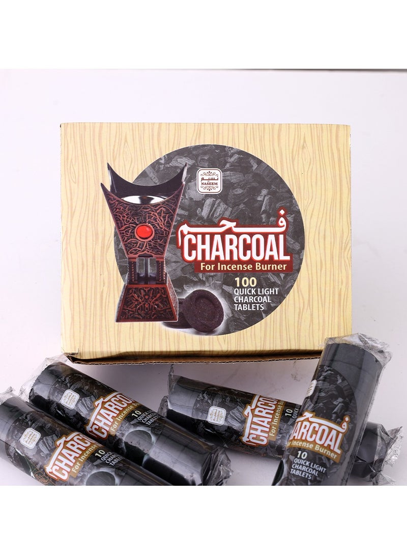Naseem Quick Lighting Charcoal – 100 Pieces - Image 2