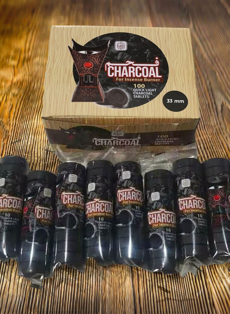 Naseem Quick Lighting Charcoal – 100 Pieces - Image 1